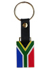 South African Flag Keyring with Leather Strap