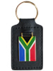 South African Flag Leather Backed Keyring